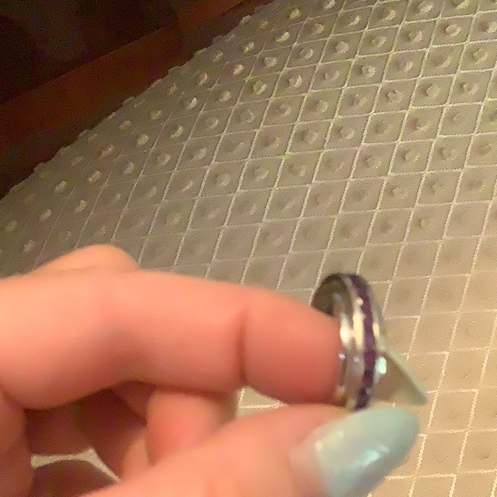 Sterling Silver Amethyst Stack Band Ring - image 2